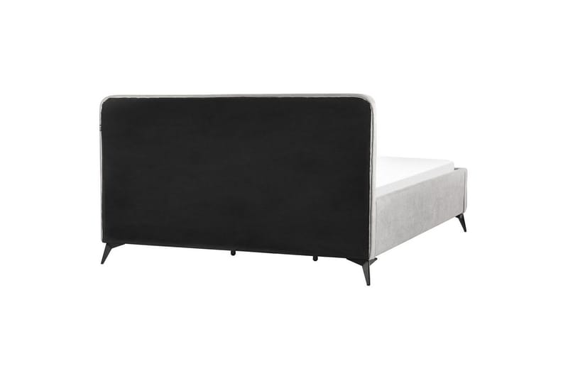 Seng med lamellbunn Valognes - Grå, svart, 180x200 cm - Møbler - Senger - Sengeramme & sengestamme