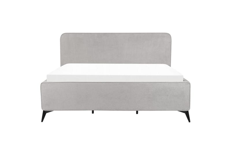 Seng med lamellbunn Valognes - Grå, svart, 180x200 cm - Møbler - Senger - Sengeramme & sengestamme