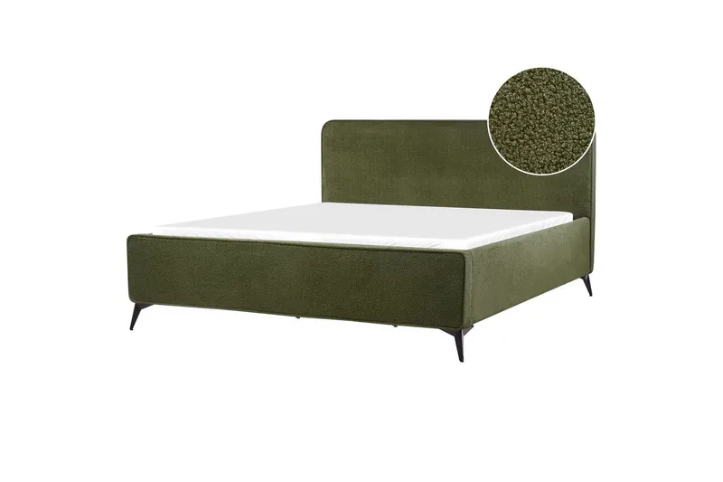 Seng med lamellbunn Valognes, Grønn, svart, Grønn, Svart, 180x200 cm