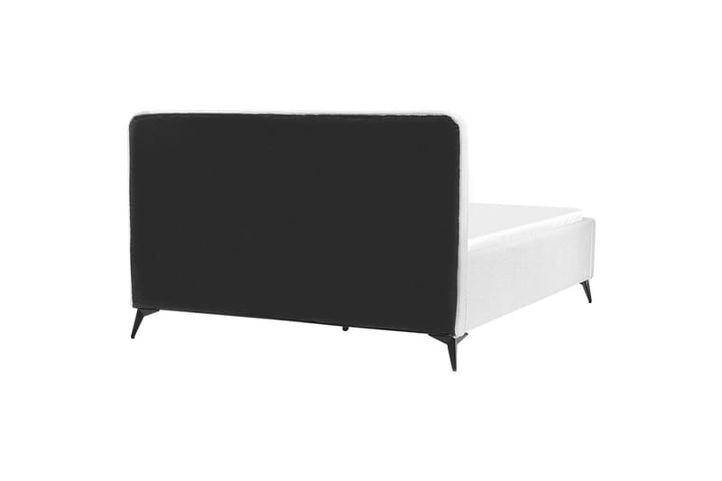 Seng med lamellbunn Valognes - Hvit, Svart, 160x200 cm - Møbler - Senger - Sengeramme & sengestamme