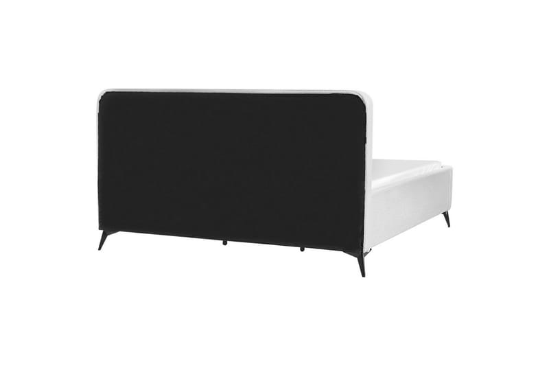 Seng med lamellbunn Valognes - Hvit, Svart, 180x200 cm - Møbler - Senger - Sengeramme & sengestamme