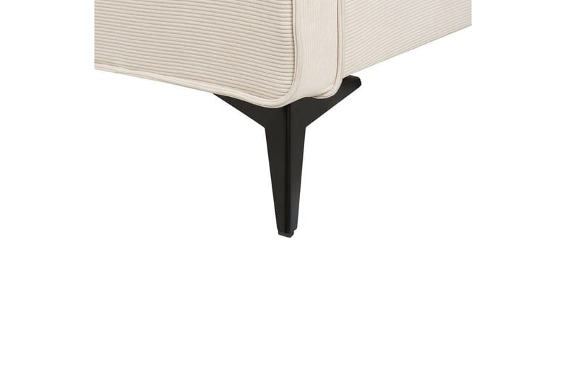 Seng med lamellbunn Valognes - Lysebeige, svart, Lys beige, svart, 160x200 cm - Møbler - Senger - Sengeramme & sengestamme