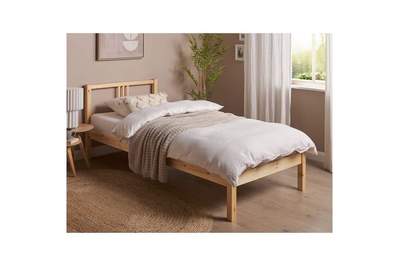 Seng med lamellbunn Vannes - 90x200 cm - Møbler - Senger - Sengeramme & sengestamme