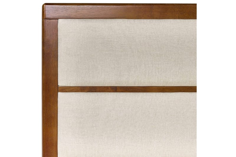 Seng med lamellbunn Poissy - Mørkt tre, beige, 180x200 cm - Møbler - Senger - Sengeramme & sengestamme