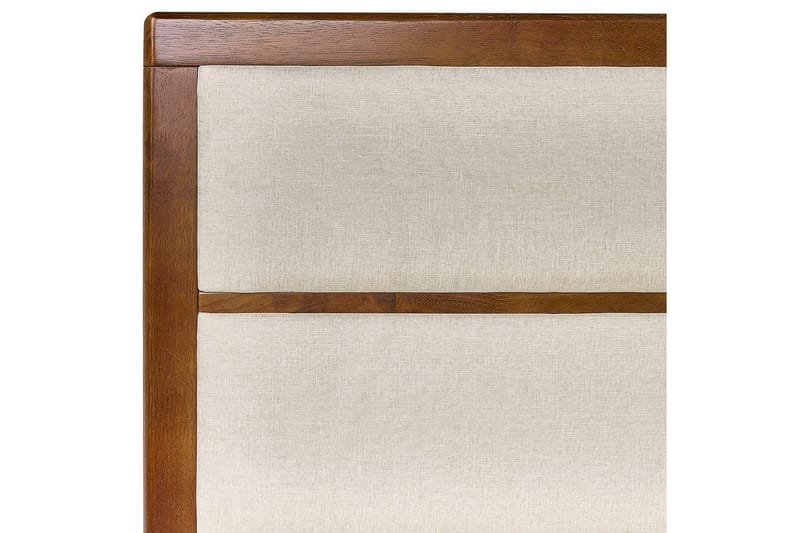 Seng med lamellbunn Poissy - Mørkt tre, beige, 160x200 cm - Møbler - Senger - Sengeramme & sengestamme