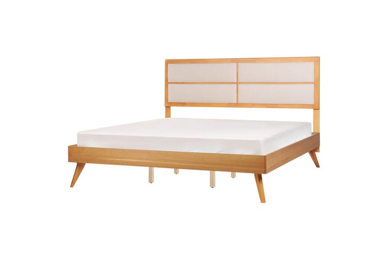 Seng med lamellbunn Poissy - Lyst tre, beige, 180x200 cm - Møbler - Senger - Sengeramme & sengestamme