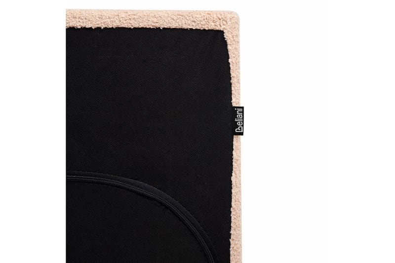 Seng med lamellramme Albi - Beige, svart/Bouclé, 180x200 cm - Møbler - Senger - Sengeramme & sengestamme
