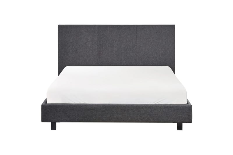Seng med lamellramme Albi - Grå, svart/Polyester, 140x200 cm - Møbler - Senger - Sengeramme & sengestamme