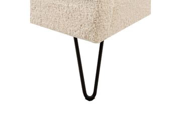 Seng med lamellramme Ambillou - Beige, svart, 160x200 cm - Møbler - Senger - Sengeramme & sengestamme