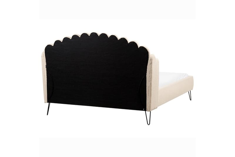 Seng med lamellramme Ambillou - Beige, svart, 160x200 cm - Møbler - Senger - Sengeramme & sengestamme