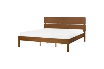 Seng med lamellramme Boisset - Brun/Gummitre, 180x200 cm - Møbler - Senger - Sengeramme & sengestamme