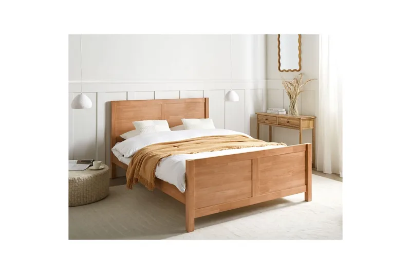 Seng med lamellramme Champagnat - Lyst tre, 140x200 cm - Møbler - Senger - Sengeramme & sengestamme