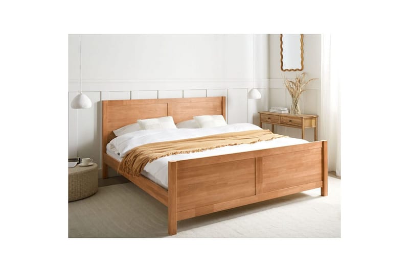 Seng med lamellramme Champagnat - Lyst tre, 180x200 cm - Møbler - Senger - Sengeramme & sengestamme