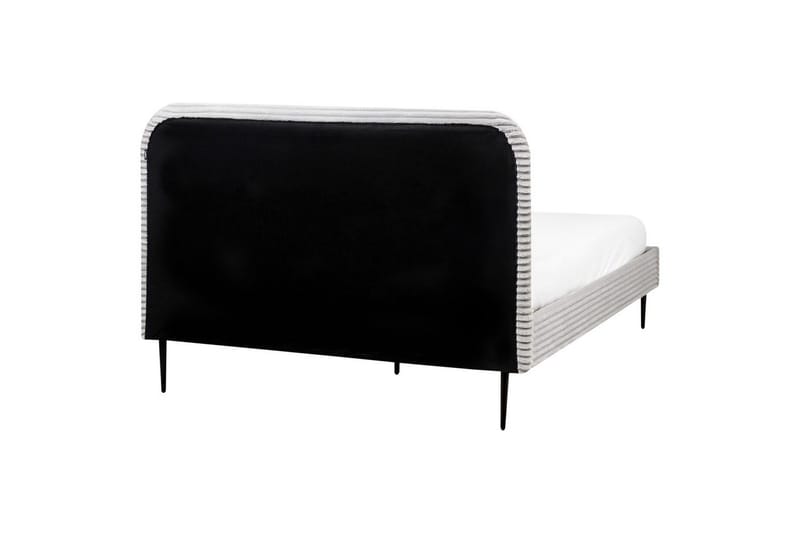 Seng med lamellramme Flayat - Grå, svart, 140x200 cm - Møbler - Senger - Sengeramme & sengestamme