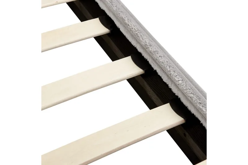 Seng med lamellramme Flayat - Grå, svart, 140x200 cm - Møbler - Senger - Sengeramme & sengestamme