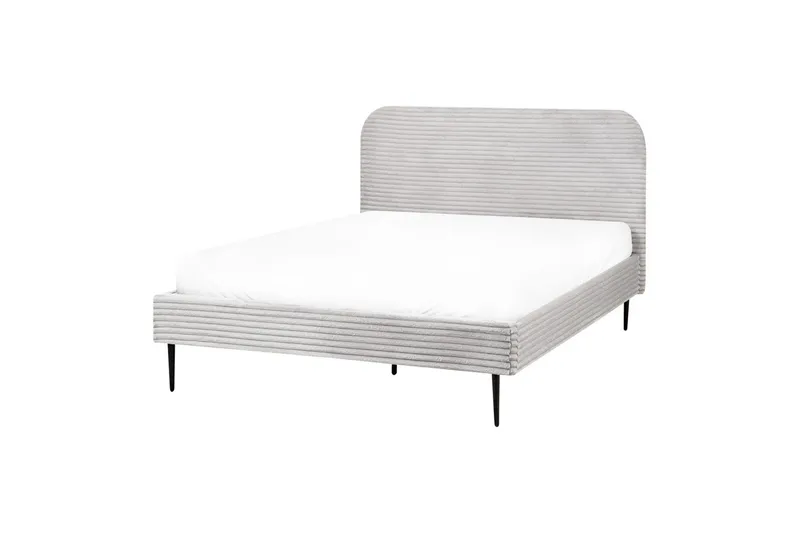 Seng med lamellramme Flayat - Grå, svart, 140x200 cm - Møbler - Senger - Sengeramme & sengestamme