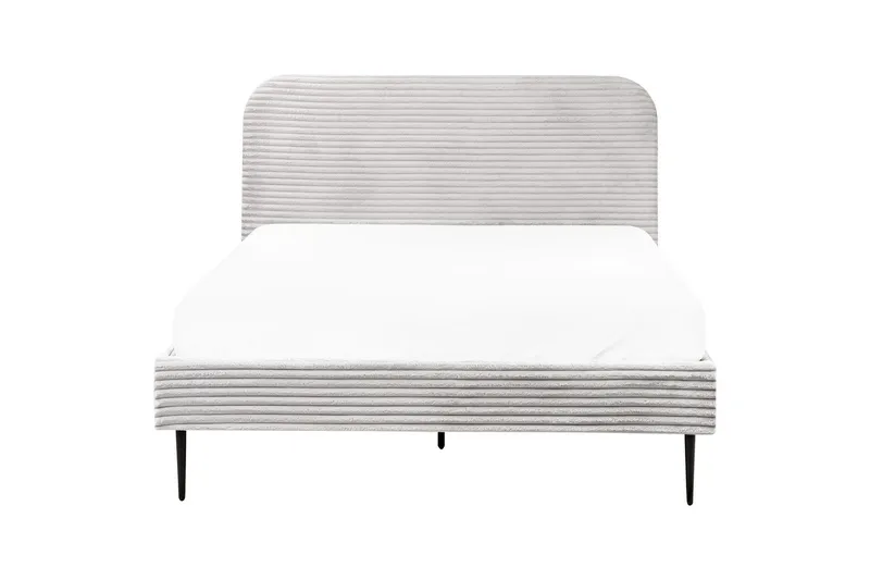 Seng med lamellramme Flayat - Grå, svart, 140x200 cm - Møbler - Senger - Sengeramme & sengestamme