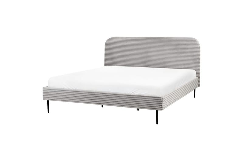 Seng med lamellramme Flayat - Grå, svart, 180x200 cm - Møbler - Senger - Sengeramme & sengestamme
