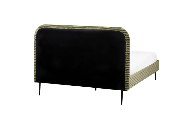 Seng med lamellramme Flayat - Grønn, Svart, 140x200 cm - Møbler - Senger - Sengeramme & sengestamme