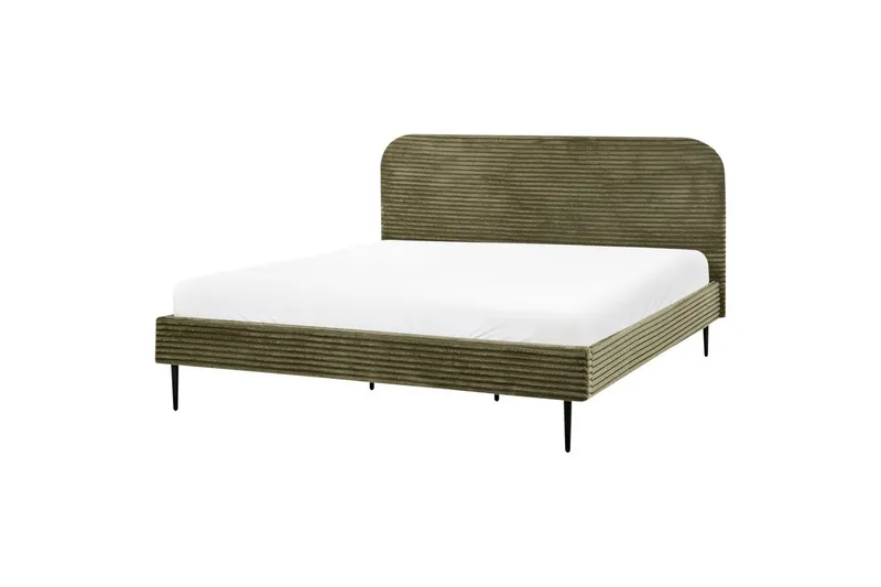 Seng med lamellramme Flayat - Grønn, Svart, 180x200 cm - Møbler - Senger - Sengeramme & sengestamme