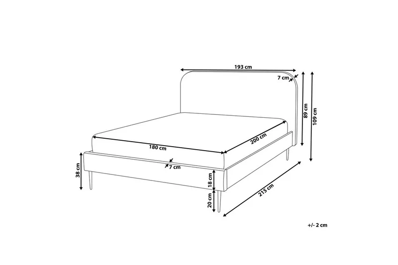 Seng med lamellramme Flayat - Grønn, Svart, 180x200 cm - Møbler - Senger - Sengeramme & sengestamme