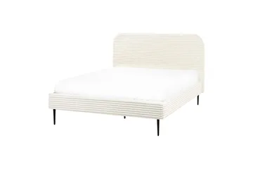 Seng med lamellramme Flayat - Hvit, Svart, 140x200 cm - Møbler - Senger - Sengeramme & sengestamme