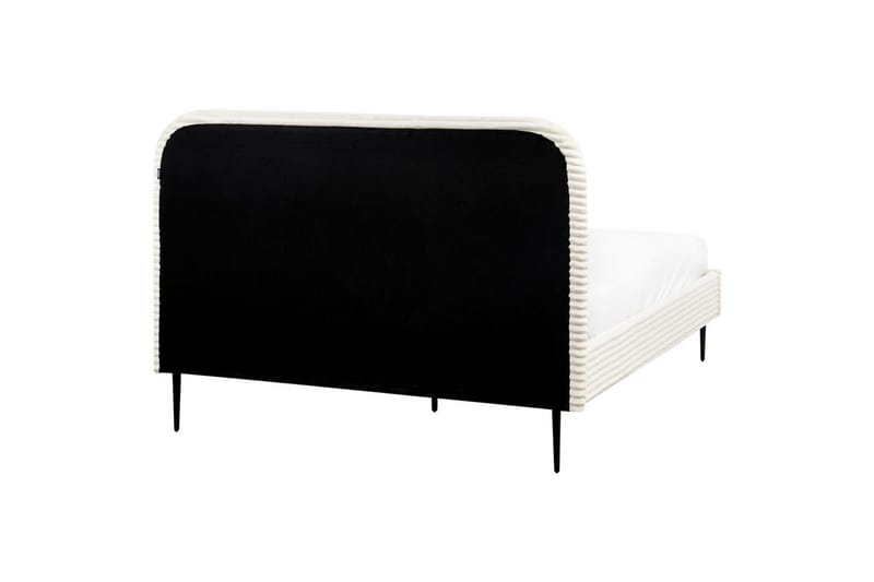 Seng med lamellramme Flayat - Hvit, Svart, 140x200 cm - Møbler - Senger - Sengeramme & sengestamme