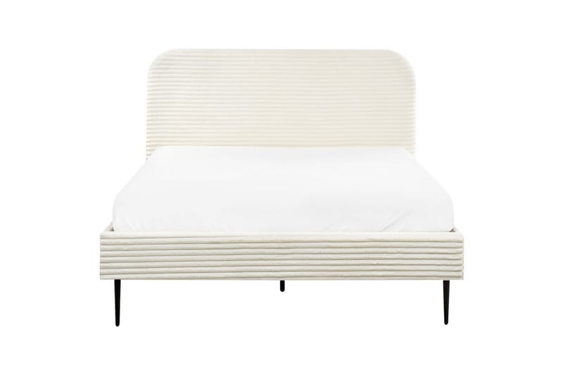 Seng med lamellramme Flayat - Hvit, Svart, 140x200 cm - Møbler - Senger - Sengeramme & sengestamme