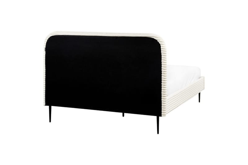 Seng med lamellramme Flayat - Hvit, Svart, 140x200 cm - Møbler - Senger - Sengeramme & sengestamme