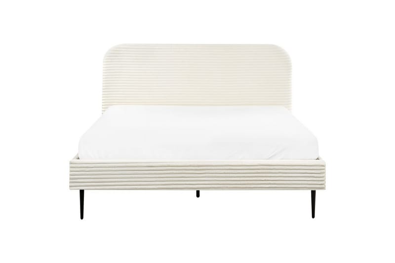 Seng med lamellramme Flayat - Hvit, Svart, 160x200 cm - Møbler - Senger - Sengeramme & sengestamme