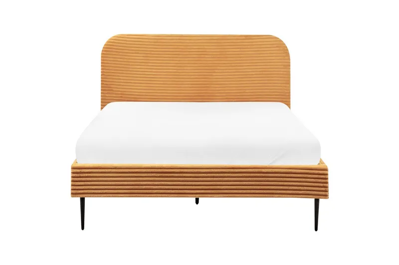 Seng med lamellramme Flayat - Oransje, svart, 140x200 cm - Møbler - Senger - Sengeramme & sengestamme