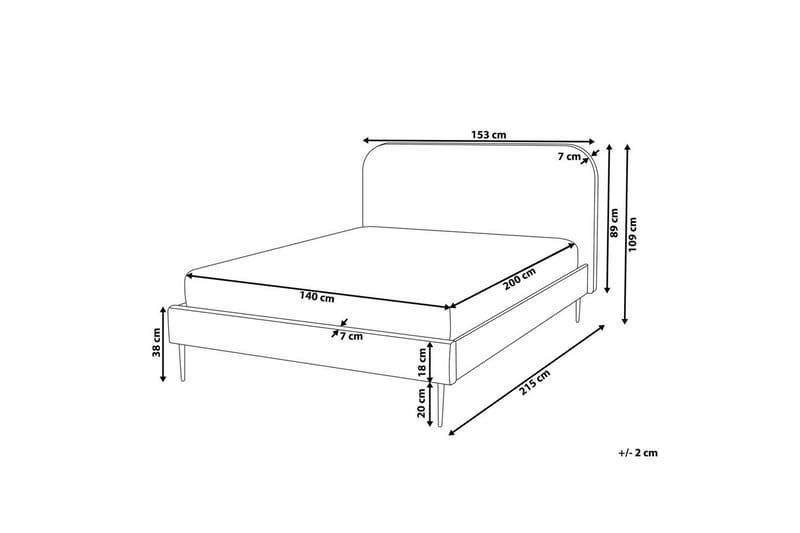 Seng med lamellramme Flayat - Oransje, svart, 140x200 cm - Møbler - Senger - Sengeramme & sengestamme