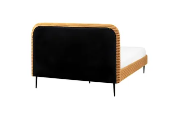 Seng med lamellramme Flayat - Oransje, svart, 140x200 cm - Møbler - Senger - Sengeramme & sengestamme