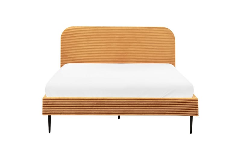 Seng med lamellramme Flayat - Oransje, svart, 160x200 cm - Møbler - Senger - Sengeramme & sengestamme
