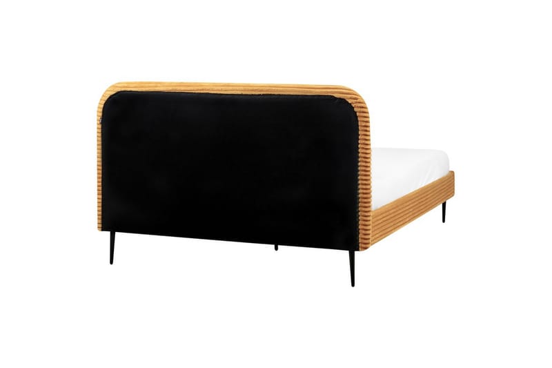 Seng med lamellramme Flayat - Oransje, svart, 160x200 cm - Møbler - Senger - Sengeramme & sengestamme