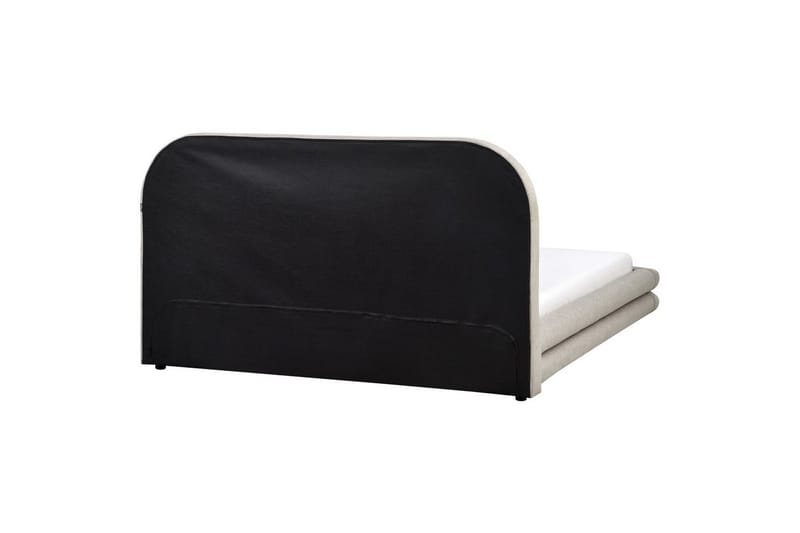 Seng med lamellramme Lavardens - Beige, svart, 160x200 cm - Møbler - Senger - Sengeramme & sengestamme