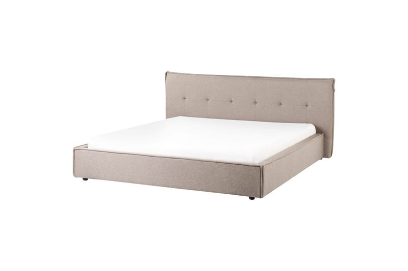 Seng med lamellramme Lestre, Taupe, svart, 180x200 cm