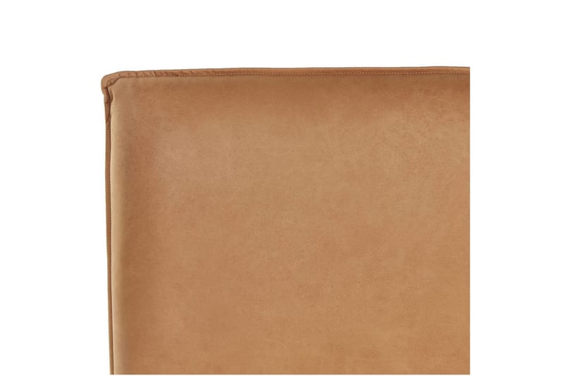 Seng med lamellramme Limanton - Brun, lyst tre, svart/kunstlær, Brun, lys tre, svart/Kunstskinn, 140x200 cm - Møbler - Senger - Sengeramme & sengestamme