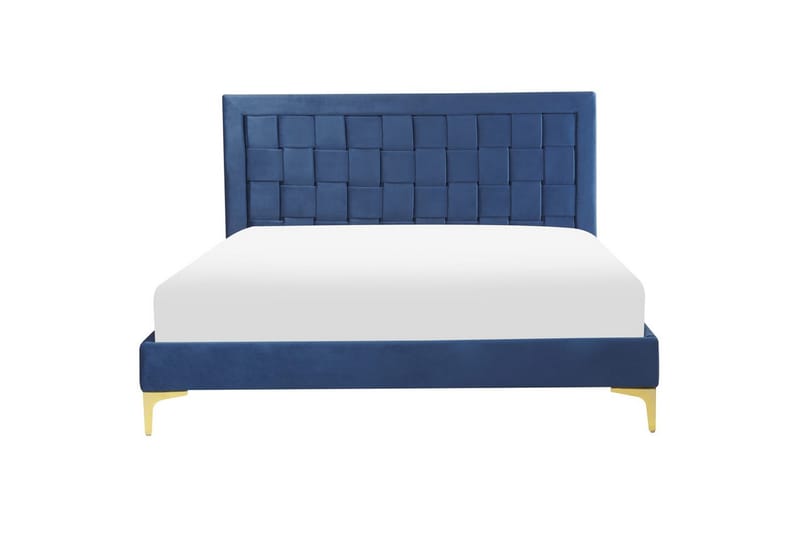 Seng med lamellramme Limoux - Blå, 140x200 cm - Møbler - Senger - Sengeramme & sengestamme