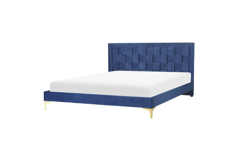 Seng med lamellramme Limoux - Blå, 160x200 cm - Møbler - Senger - Sengeramme & sengestamme