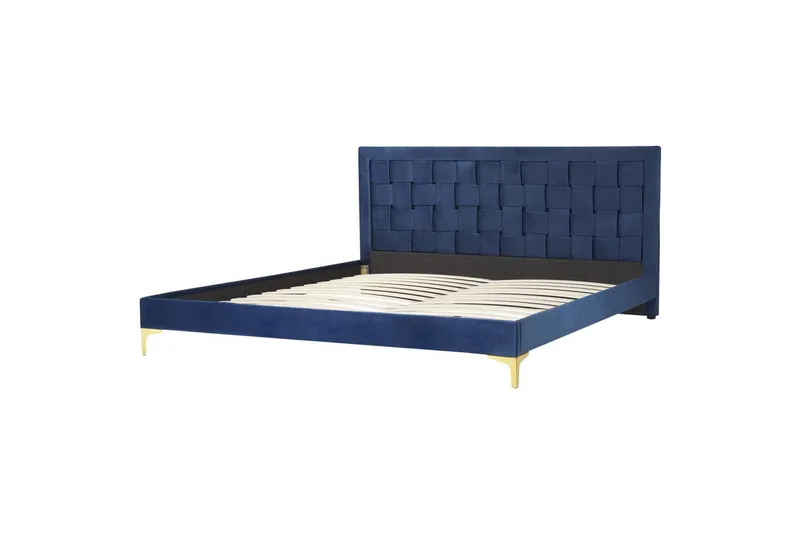 Seng med lamellramme Limoux, Blå, 180x200 cm