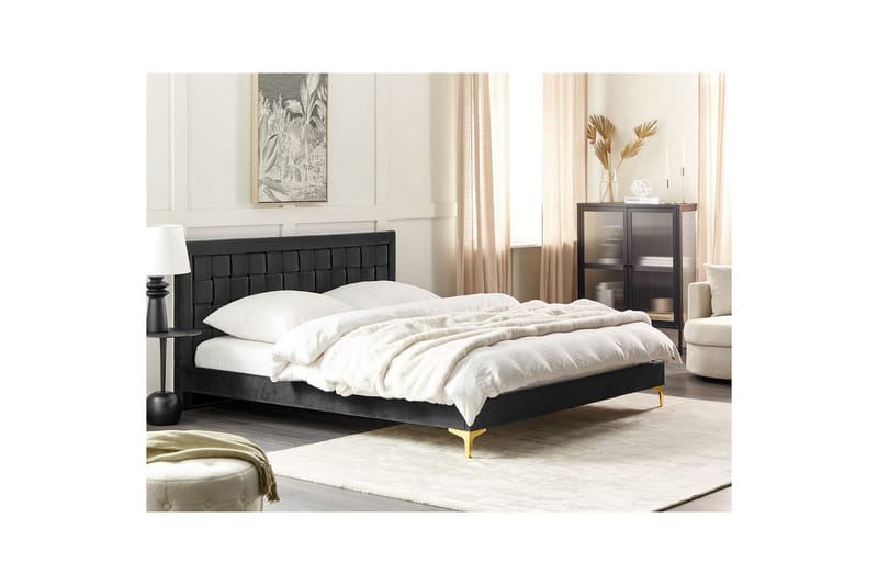 Seng med lamellramme Limoux - Svart, 180x200 cm - Møbler - Senger - Sengeramme & sengestamme