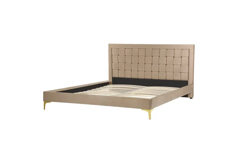 Seng med lamellramme Limoux - Taupe, 160x200 cm - Møbler - Senger - Sengeramme & sengestamme