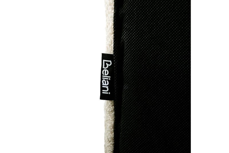 Seng med lamellramme Lunan - Beige, svart/Bouclé, 140x200 cm - Møbler - Senger - Sengeramme & sengestamme