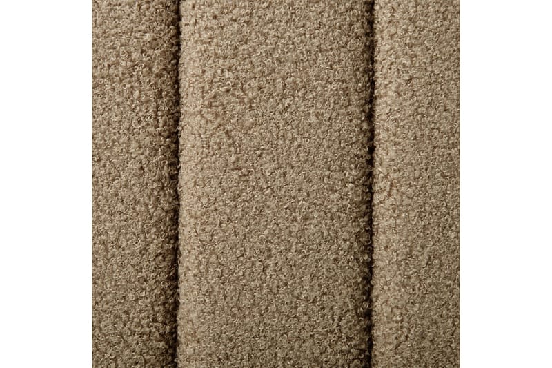 Seng med lamellramme Lunan - Taupe, svart/Bouclé, 140x200 cm - Møbler - Senger - Sengeramme & sengestamme