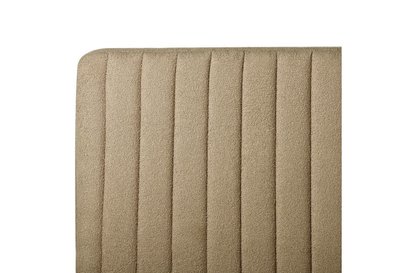 Seng med lamellramme Lunan - Taupe, svart/Bouclé, 140x200 cm - Møbler - Senger - Sengeramme & sengestamme