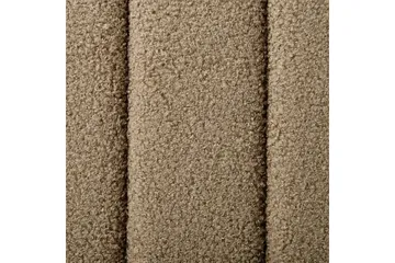 Seng med lamellramme Lunan - Taupe, svart/Bouclé, 160x200 cm - Møbler - Senger - Sengeramme & sengestamme