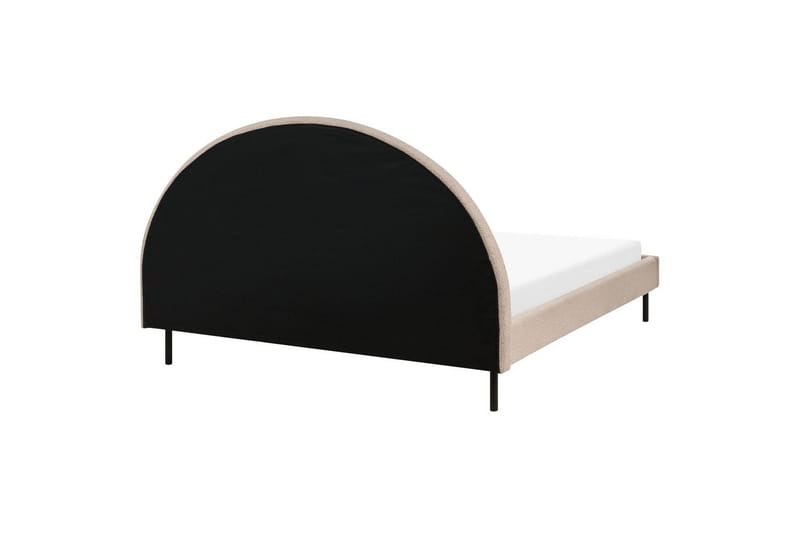 Seng med lamellramme Margut - Beige/Bouclé, 160x200 cm - Møbler - Senger - Sengeramme & sengestamme