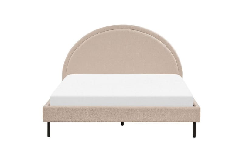 Seng med lamellramme Margut - Beige/Bouclé, 160x200 cm - Møbler - Senger - Sengeramme & sengestamme