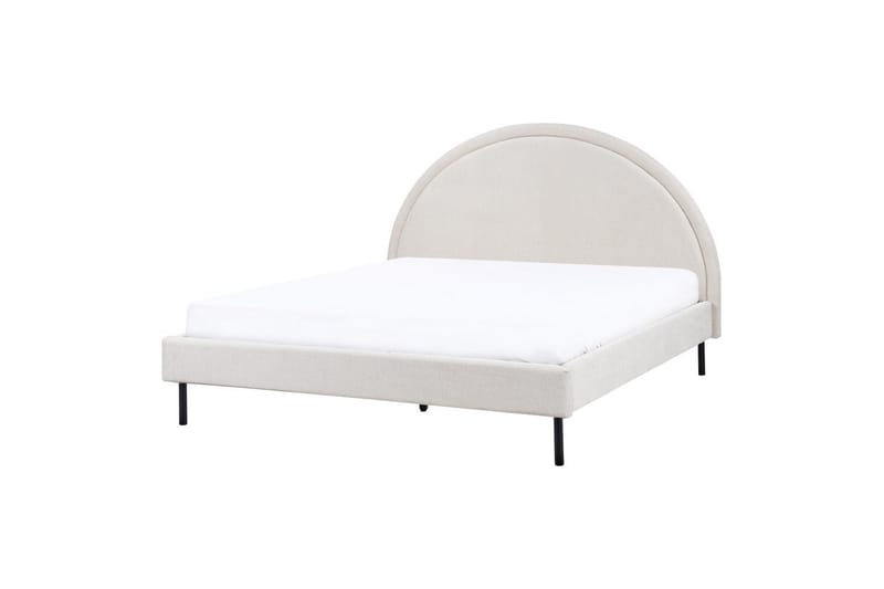 Seng med lamellramme Margut - Beige/Polyester, 160x200 cm - Møbler - Senger - Sengeramme & sengestamme